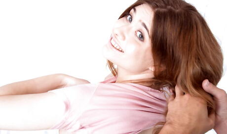 Sylphlike teen Ariel Mcqwire in fancy skirt bares small tits and spreads her legs 