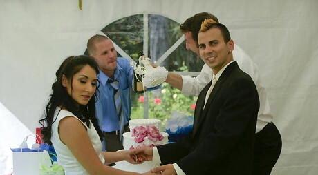 Sultry british wife Roxy Jezel suck dick and fuck in her hairy twat 