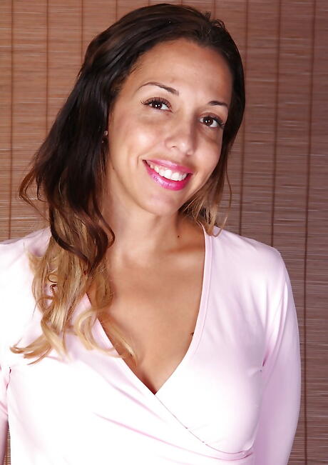 Curious aged Josephine Jones in fancy skirt exhibits big hooters and spreads her legs 