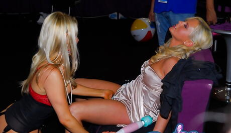 Hot girls Bree Olson and her girlfriend masturbating with sex toy 