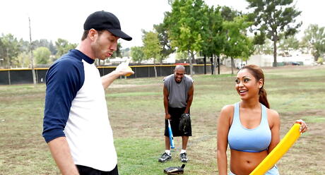 Deluxe indian Priya Rai in shorts drilled by big rod after good suck outdoor