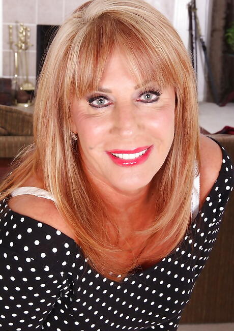 Excellent american older Rae Hart in panties exhibiting big titties and sissy 