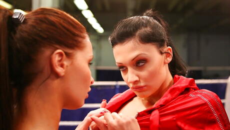 Sultry women Kissy and Aletta Ocean licking tasty pussies in the hot lesbian sex 