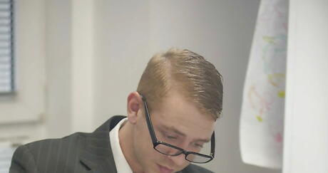 Deluxe spanish brunette Carolina Abril in hot stockings fucked by big cock after good suck in office