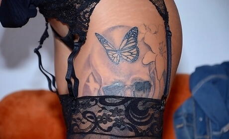 Slender american babe Alby Rydes showing tiny tits and sexy ass 