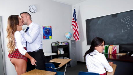 Foxy american youthful August Ames work on huge cock and enjoys a cum shot on her face 