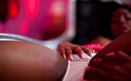 Alluring philippine milf Jasmine Webb in panties shows big knockers and plays with dildo 