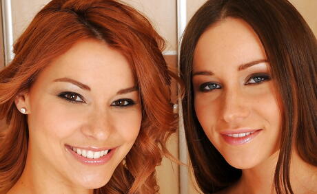 Sexy hotties Cindy Hope and Ashley having fun with toy 