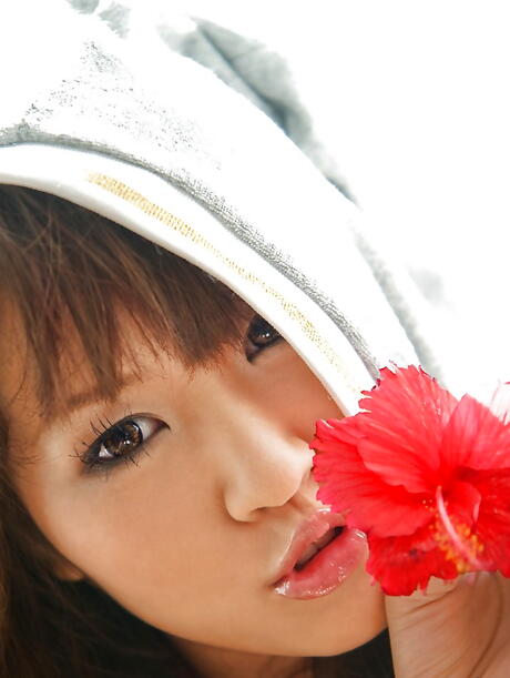 Stunning japanese youthful Mari Misaki exposing tiny tits and hot ass 