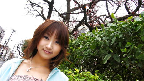 Stunning japanese youthful Haruka Morimura shows tiny tits and hot ass 