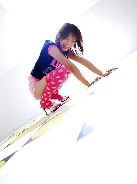 Stunning japanese youthful Haruka Morimura shows tiny tits and hot ass 