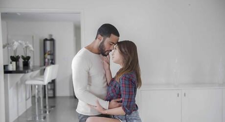 Sexy american teen Sara Luv in sexy shorts fucked by big black after good cock suck 