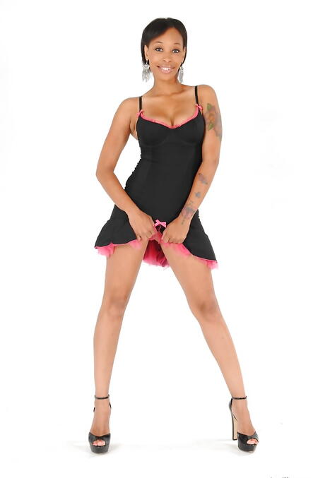 Sexy american babe Dior Love in sexy skirt exhibits big boobies and play with sex toy 