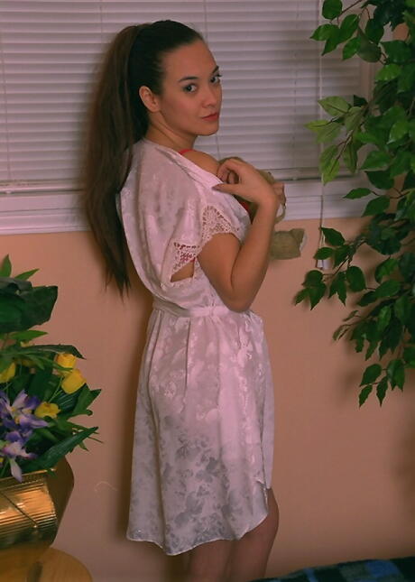 Svelte youthful Kristyann in panties baring her ass and sissy 