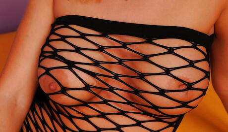 Glamorous babe Berinice shows big boobs and loves dildo 