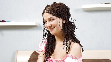 Foxy babe Paulina shows small tits and hot ass 