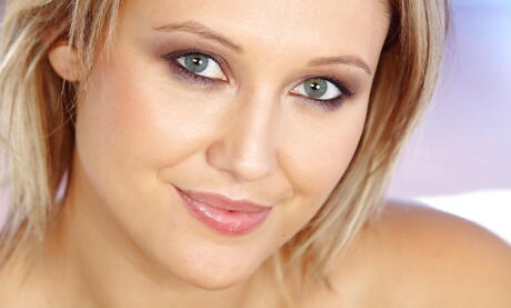 Seductive milf Adriana in hot undies shows big boobies and toys her twat 