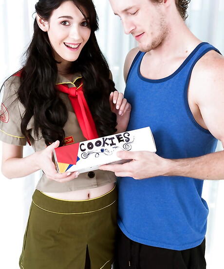 Excellent american teen Ivy Aura in uniform fucked after sucking huge rod 