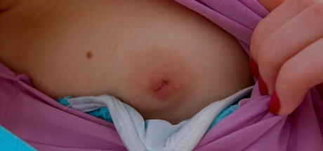 18 Eighteen: Svelte teen Tina in fancy skirt exposes tiny tits and spreads her legs