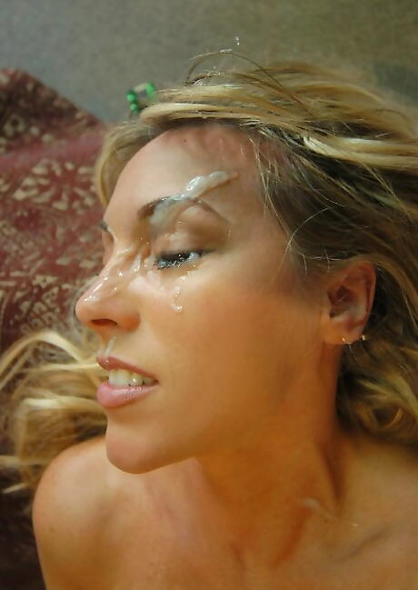 Messy Facial Galleries - Cum On Her Face Pics, Messy Facials, Cumcovered Faces