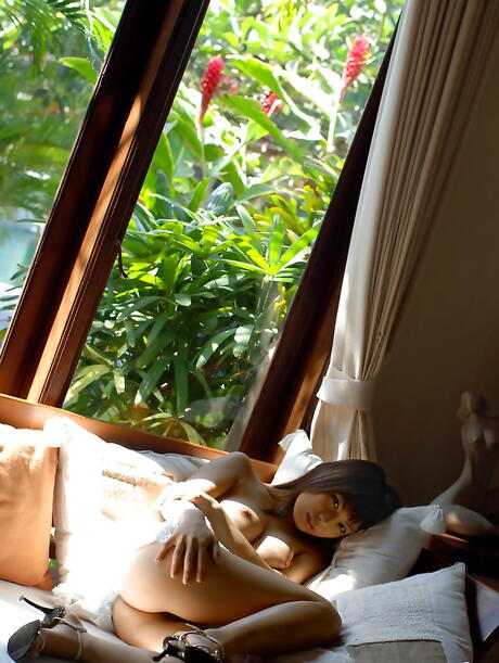 Luscious japanese teen Hikari Hino shows big titties and nice pussy 