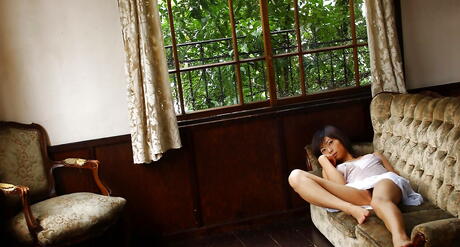 Superb japanese hottie Rin Suzuka in underwear exhibits her butt 