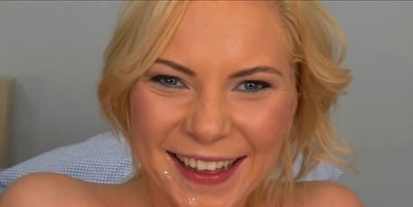 Very attractive russian blonde amateur Angie Koks suck cock and take it in the ass 