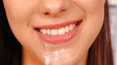 Euro Teen Erotica: Foxy american young Victoria Sweet in skirt work on rod and gets a cumshot in mouth