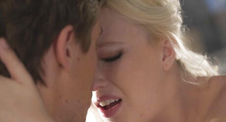 Office Obsession: Very attractive american blond teen Samantha Rone suck dick and take it in bald pussy in office