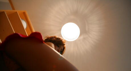 Idols 69: Superb japanese babe Marilyn in sexy underwear exposing her ass outside