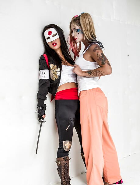 460px x 604px - Lovely lesbians Asa Akira and Kleio Valentien in cosplay costume licking  wet pussies during hot lesbian sex