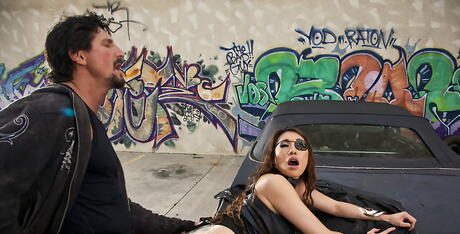 Wicked: Sultry american milf Miko Lee drilled by cock outside