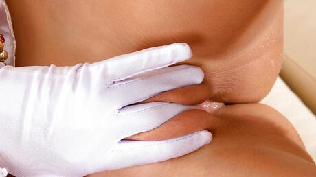 Luscious wife Melena Maria in nice skirt showing tiny tits and jerking off 