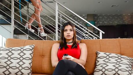 Very attractive beauties Missy Martinez and Violet Starr in hardcore threesome action 