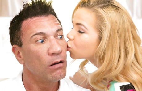 Peter North: Sexy american blonde youthful Alina West sucking deep dick