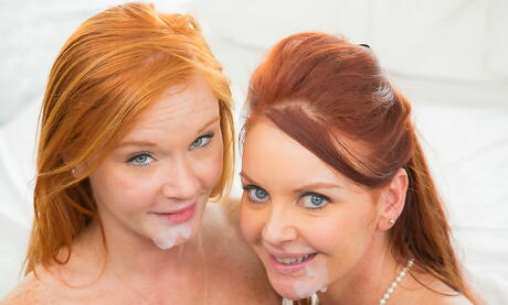 Vormde vrouwen Janet Mason en Alex Tanner in verbazingwekkende 3Some Action
