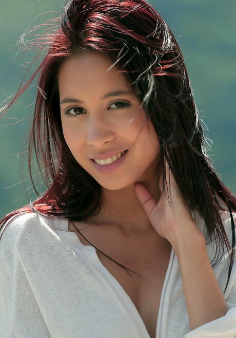 Sexy czech young Paula Shy revealing big boobs and butt at beach