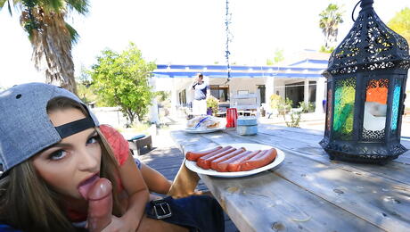 I Know That Girl: スレンダーなアメリカ人若妻、キミー・グレンジャーがチンポをしゃぶり、野外で顔射を楽しむ。