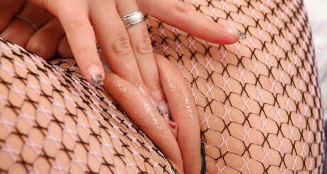 Wet And Puffy: Enticing cutie Emylia Argan exposes big hooters and jerks off