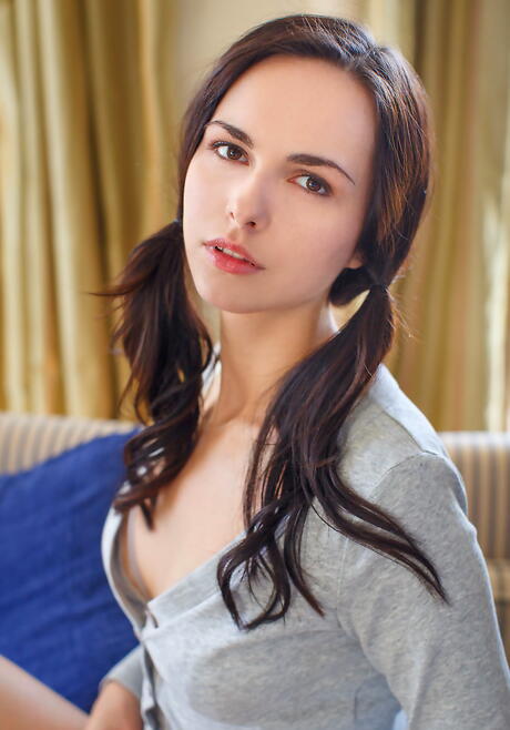 Met Art: Rangy brunette youthful Nasita baring big hooters and cute pussy