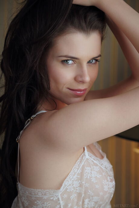 Ukrainian fair Valeria A removes her lingerie and poses nude