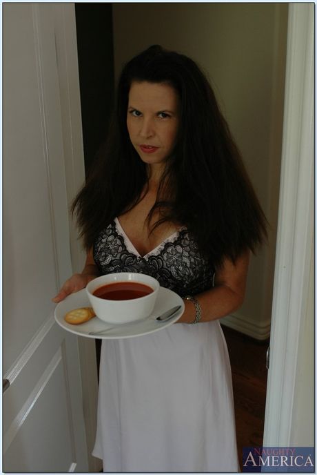 Mature mom with big tits Selena Steele gets her hairy pussy dicked