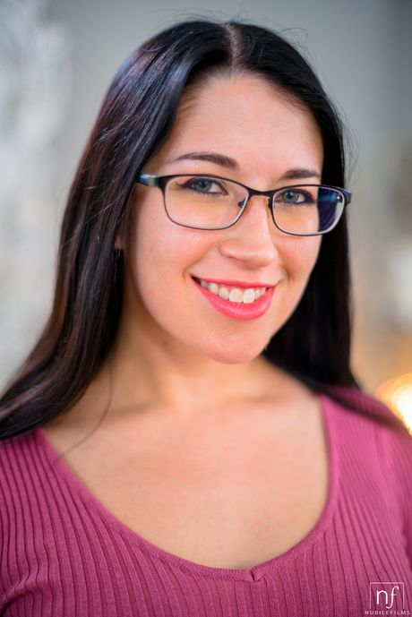 Nice teen Alex Coal masturbates in her bedroom while wearing a black dress