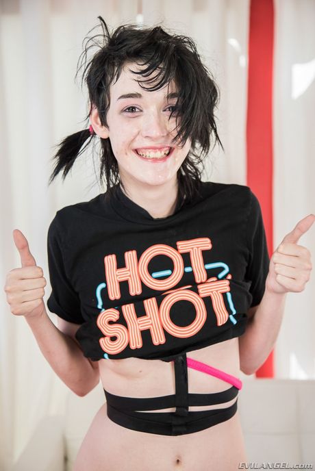 Evil Angel: Sexy brunette Ivy Aura bares it all in knee high socks and heels