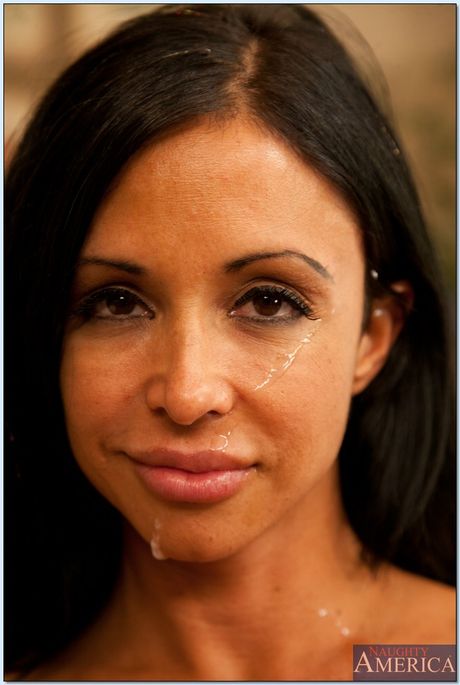 Brunette cougar Jewels Jade gets her big tits jizzed after a fuck scene