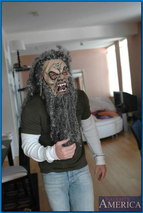 Tempting teen Bree Olson strips and shows her shaved pussy up close