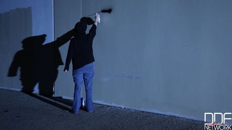 The police officer Ryan Ryder gives Alex Chance a facial cumshot