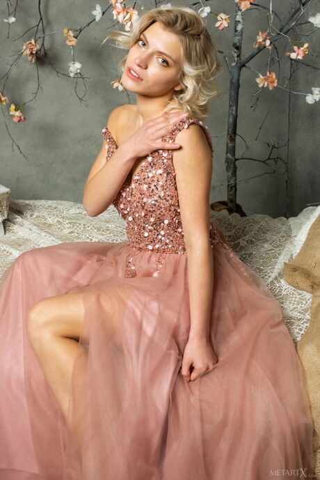 Ukrainian beautiful Leaya gets naked and masturbates