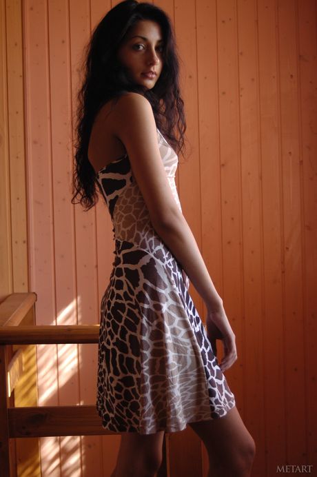 Delicate teen Olesya B highlights her big tits and poses naked