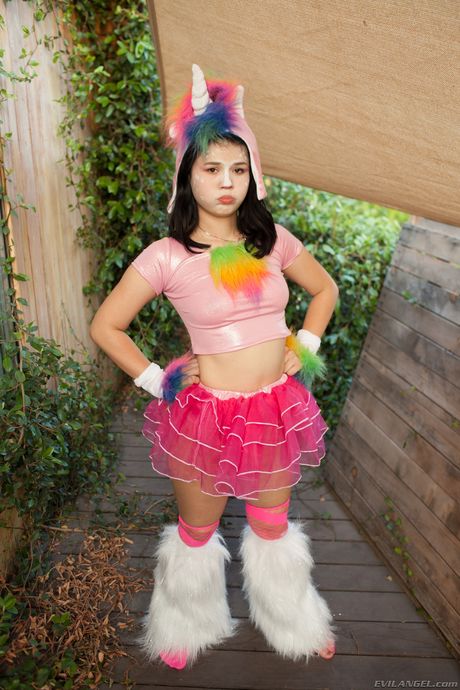 Evil Angel: Petite pornstar Yhivi displays her sexy ass and natural tits in a solo